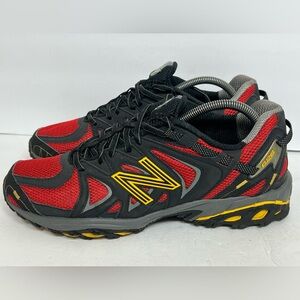 New Balance Men's MT626 Trail Running Shoe, Black/ Red, 9.5 D US